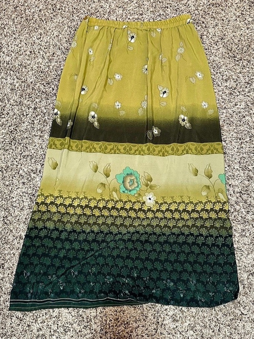 Vintage Esmeralda Fashions Green Skirt